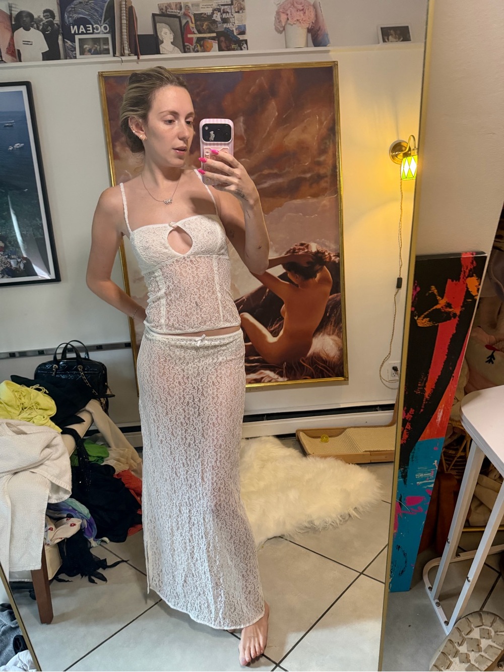 Debute London- NEVER WORN - lace two piece